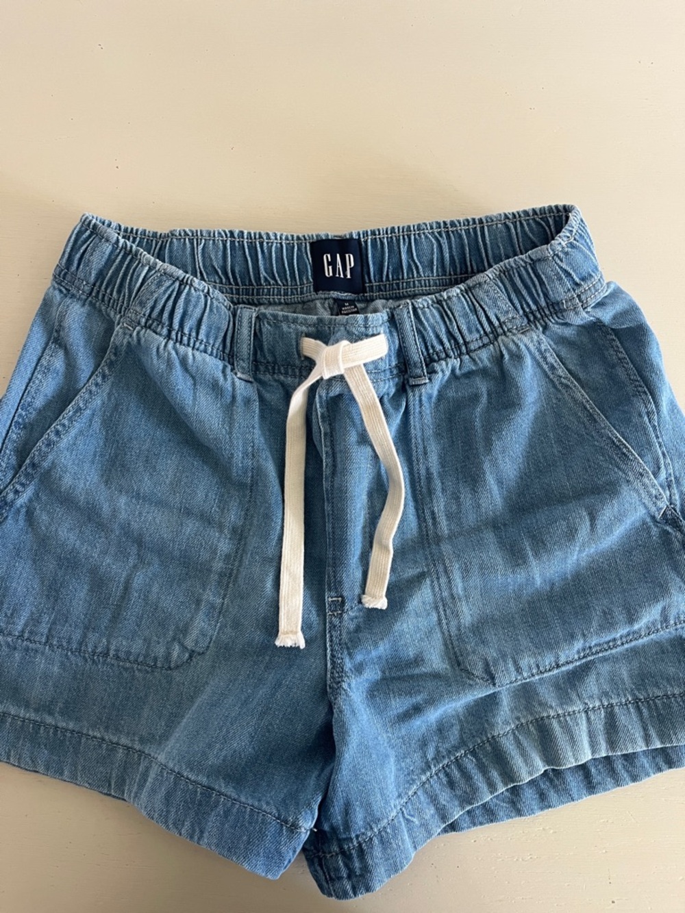 GAP Light Blue Denim Drawstring Shorts
